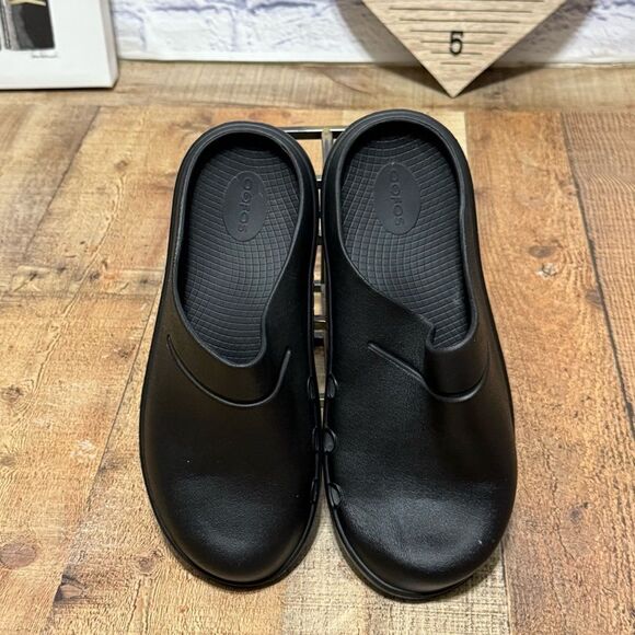 OOFOS OOcloog Recovery Slip On Clogs Comfort Black M9 W11 - Picture 11 of 12